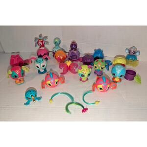 Lot of Zoobles & Habitats Hair Spring to Life Toys Spin Master Rare